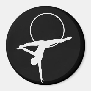 Imán Magnate de aro de aro aéreo - blanco y negro