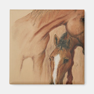 Imán Magnate de arte de los caballos de la bahía