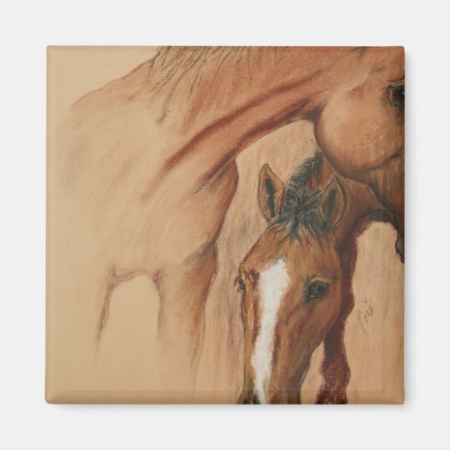 Imán Magnate de arte de los caballos de la bahía (Frente)