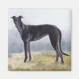 Imán Magnate de arte de perro permanente de Greyhound n
