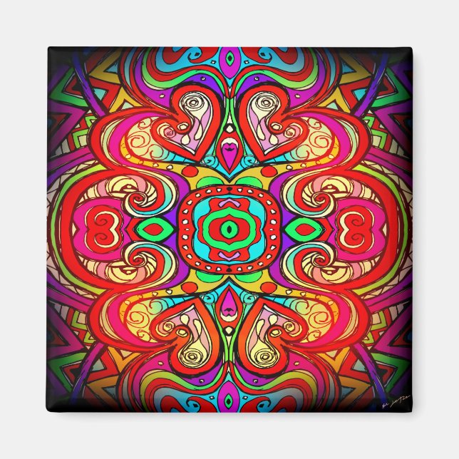 Imán Magnate De Arte De Rey De Corazones (Frente)