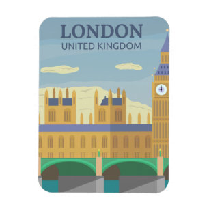 Imán Magnate de arte de viajes clásico de Londres