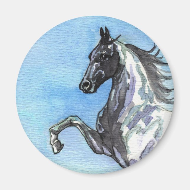 Imán Magnate de arte del caballo enaltecido (Frente)