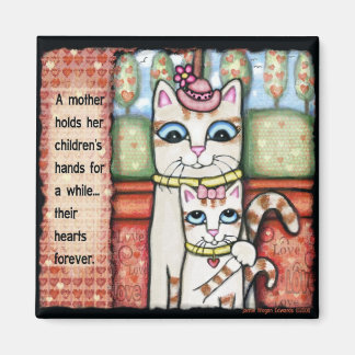 Imán Magnate de arte para gatos en el corazón de la mad