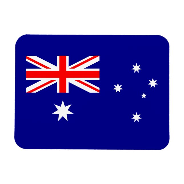 Imán Magnate de bandera australiana patriótico (Horizontal)