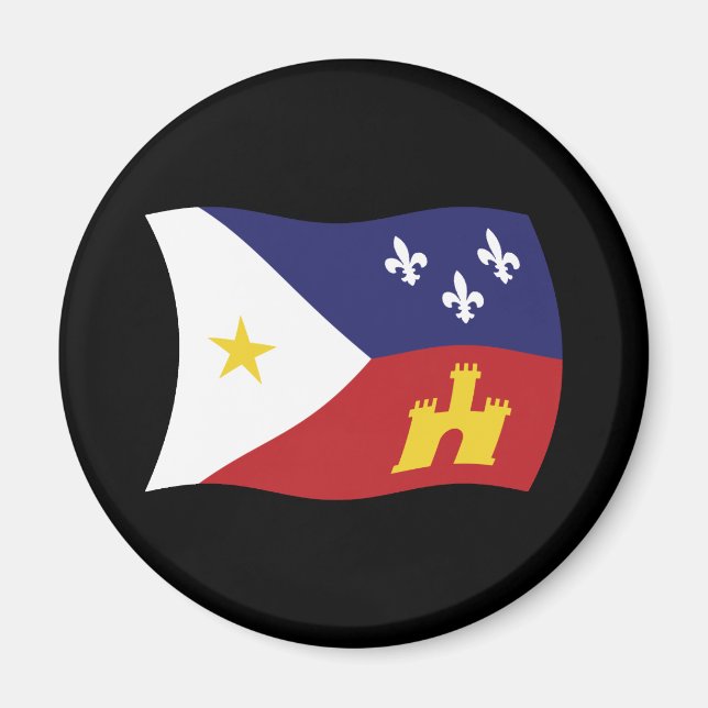 Imán Magnate de Bandera de Acadiana (Frente)