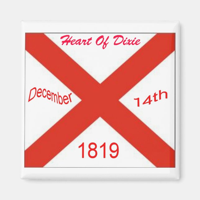 Imán Magnate de Bandera de Alabama (Frente)