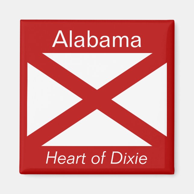 Imán Magnate de Bandera de Alabama (Frente)