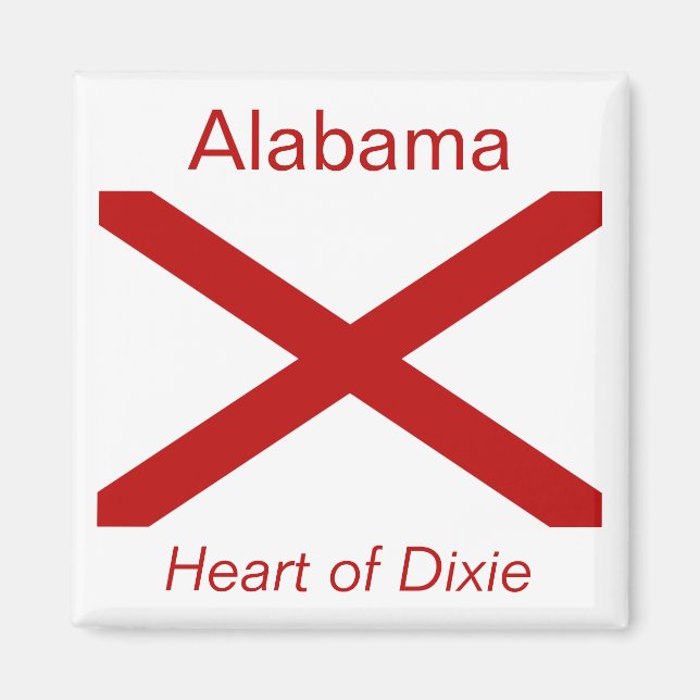 Imán Magnate de Bandera de Alabama (Frente)