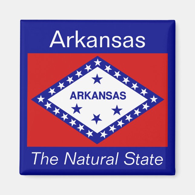 Imán Magnate de Bandera de Arkansas (Frente)
