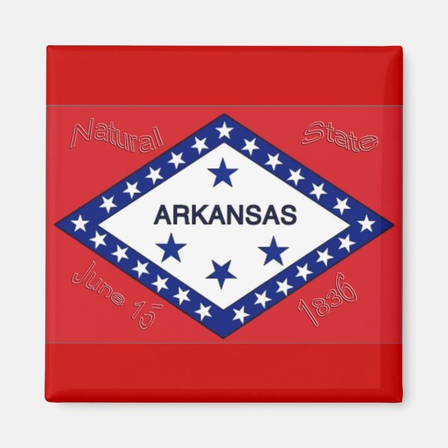 Imán Magnate de Bandera de Arkansas (Frente)