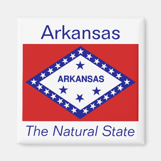 Imán Magnate de Bandera de Arkansas (Frente)