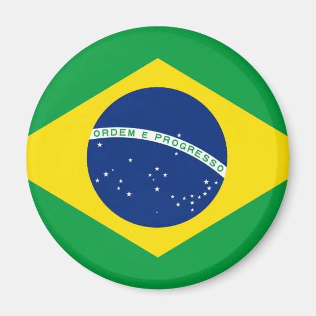 Imán Magnate de bandera de Brasil (Frente)
