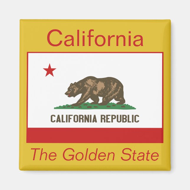 Imán Magnate de Bandera de California (Frente)