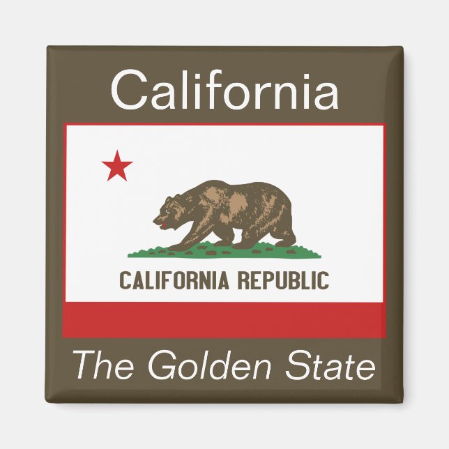 Imán Magnate de Bandera de California (Frente)