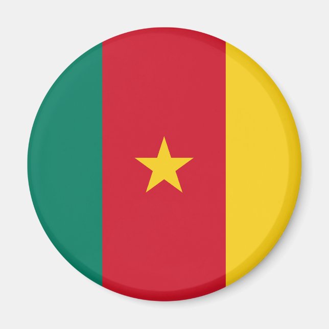 Imán Magnate de bandera de Camerún (Frente)