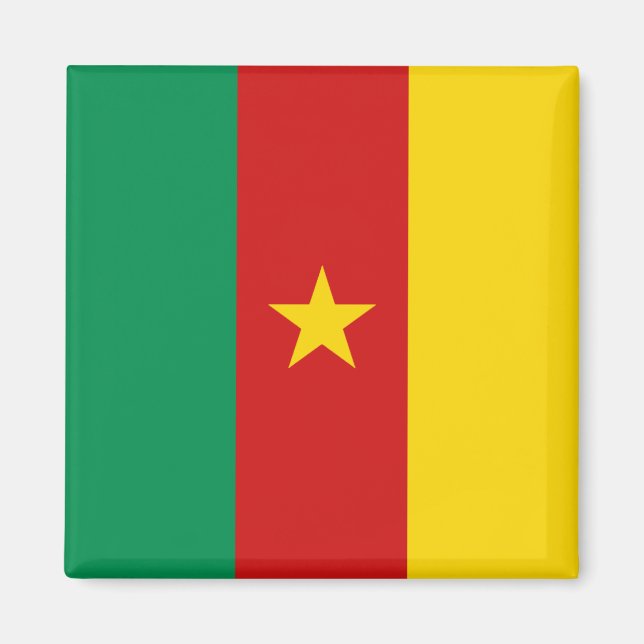 Imán Magnate de bandera de Camerún (Frente)