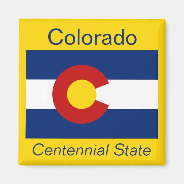 Imán Magnate de Bandera de Colorado (Frente)