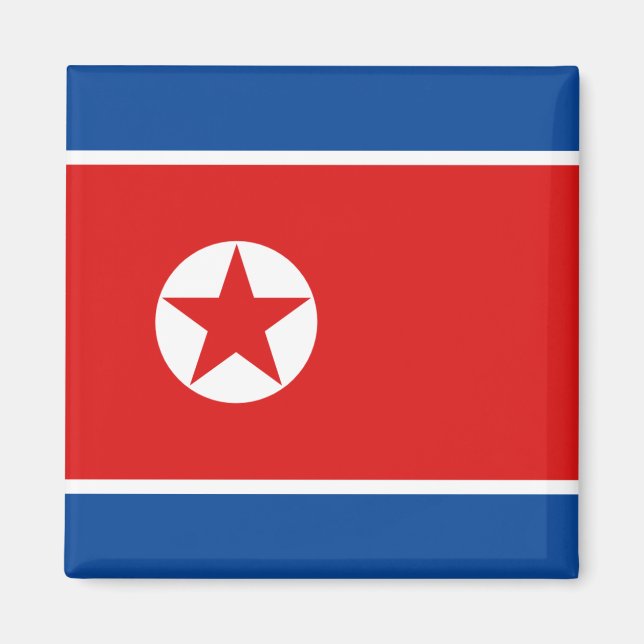 Imán Magnate de bandera de Corea del Norte (Frente)