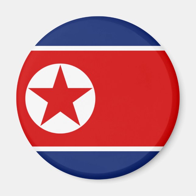 Imán Magnate de bandera de Corea del Norte (Frente)