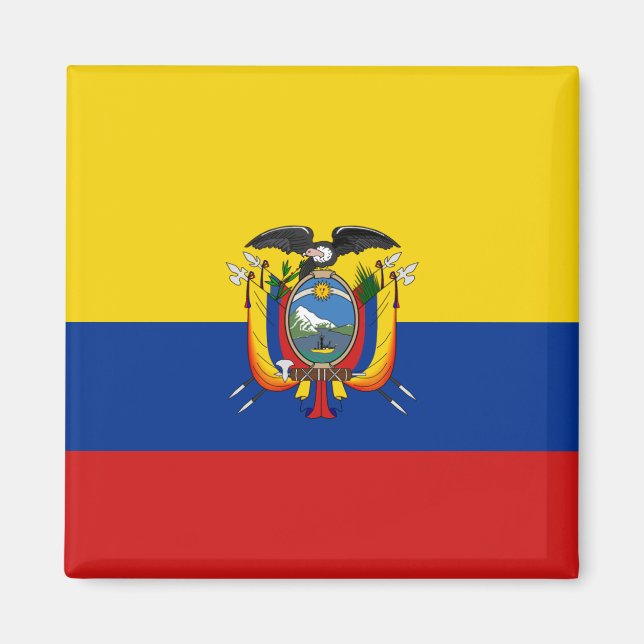 Imán Magnate de Bandera de Ecuador (Frente)