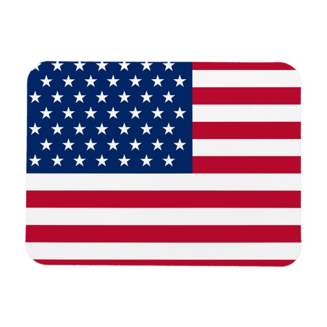 Imán Magnate De Bandera De Estados Unidos 3"x4" (Horizontal)