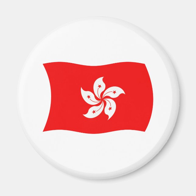 Imán Magnate de bandera de Hong Kong (Frente)