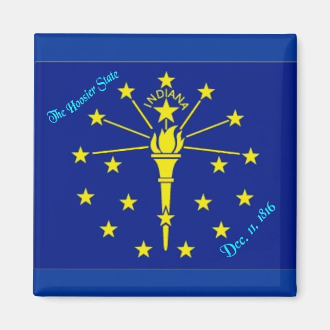 Imán Magnate de Bandera de Indiana (Frente)