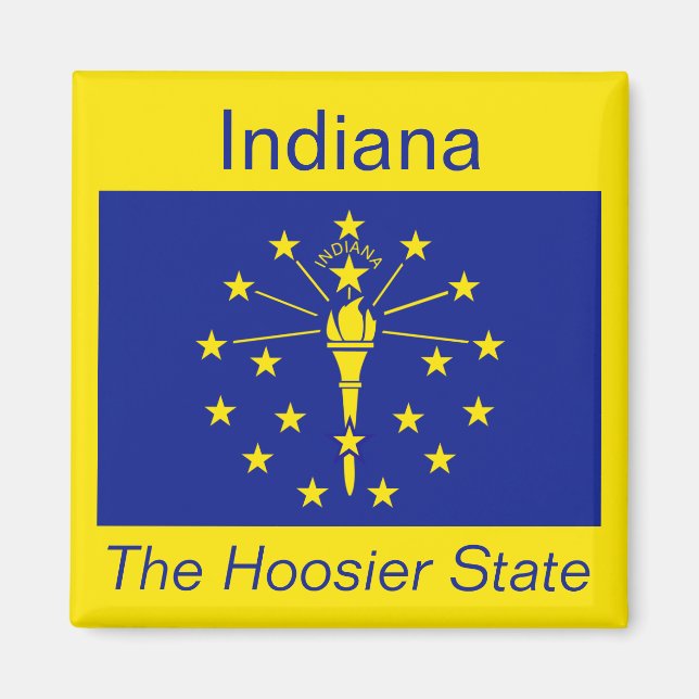 Imán Magnate de Bandera de Indiana (Frente)