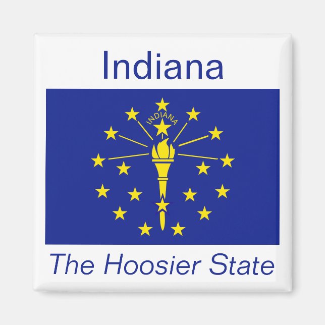 Imán Magnate de Bandera de Indiana (Frente)