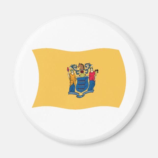 Imán Magnate de Bandera de Nueva Jersey (Frente)