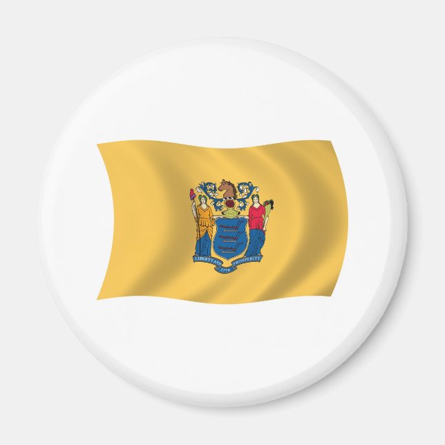 Imán Magnate de Bandera de Nueva Jersey (Frente)