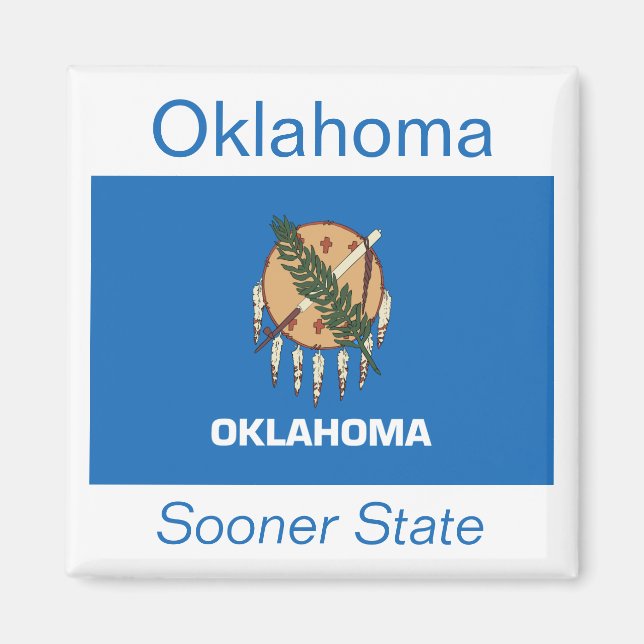 Imán Magnate de Bandera de Oklahoma (Frente)