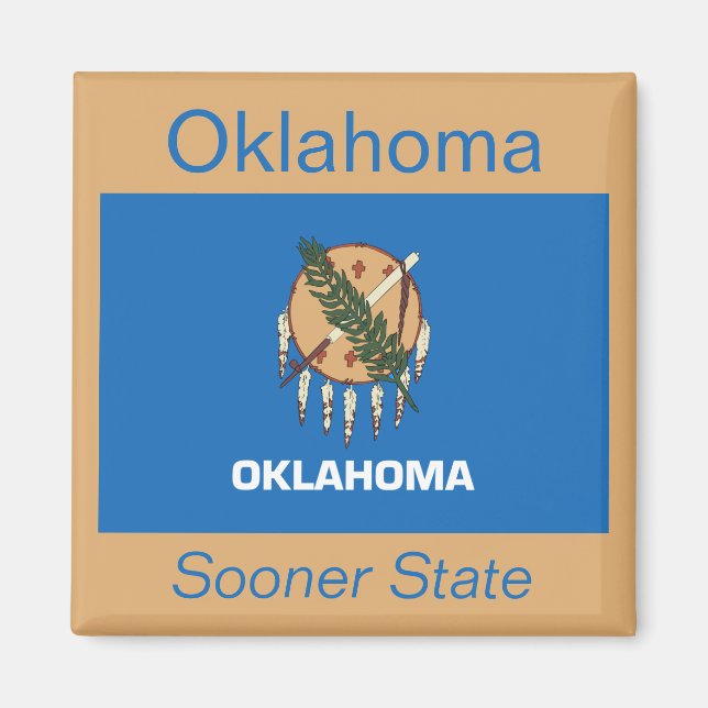 Imán Magnate de Bandera de Oklahoma (Frente)