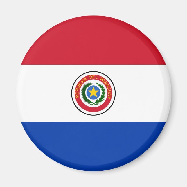 Imán Magnate de Bandera de Paraguay (Frente)