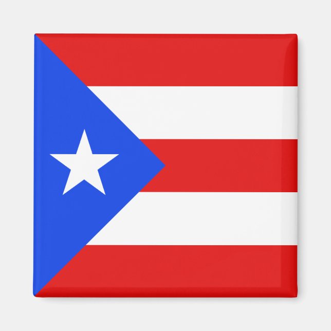 Imán Magnate de bandera de Puerto Rico (Frente)