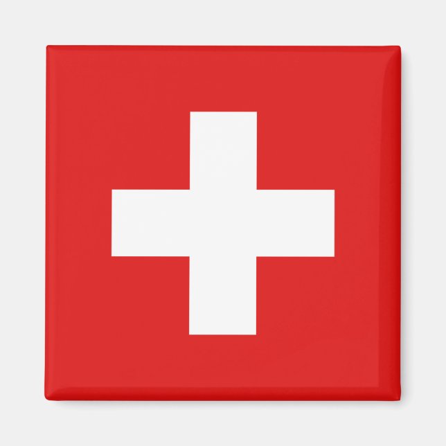 Imán Magnate de bandera de Suiza (Frente)