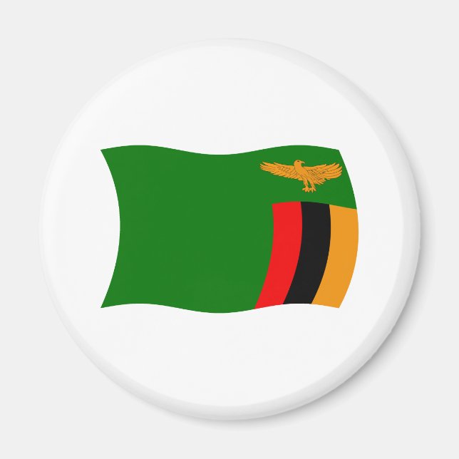 Imán Magnate de Bandera de Zambia (Frente)