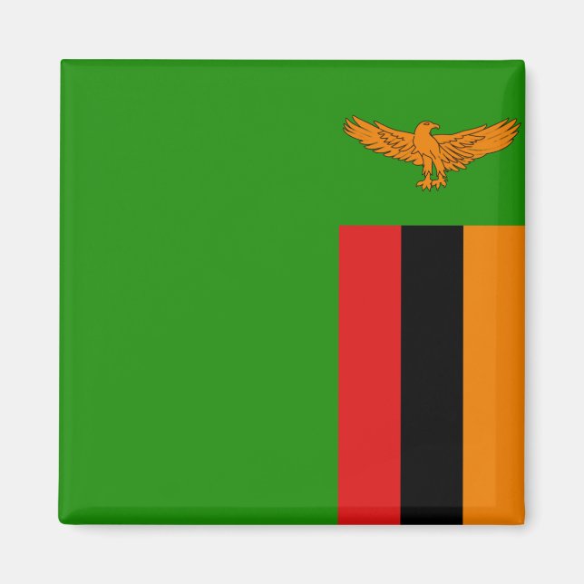 Imán Magnate de Bandera de Zambia (Frente)