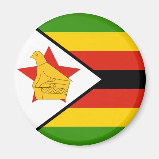Imán Magnate de bandera de Zimbabue (Frente)