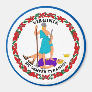 Imán Magnate de bandera del estado de Virginia