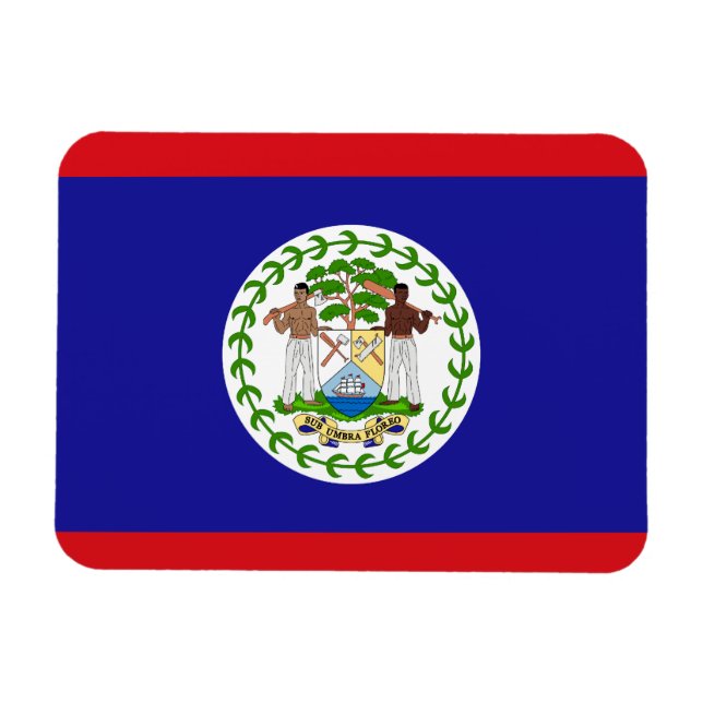 Imán Magnate de Bandera Patriótica de Belice (Horizontal)