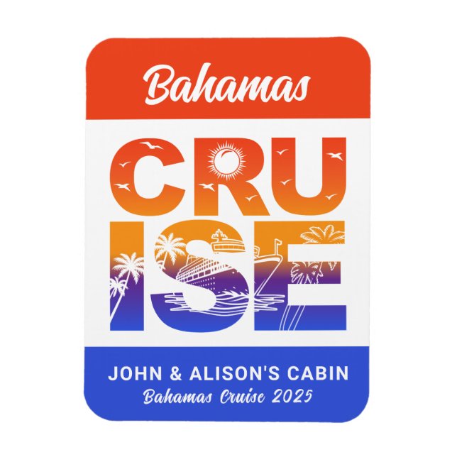 Imán Magnate de barcos de crucero de Bahamas (Vertical)