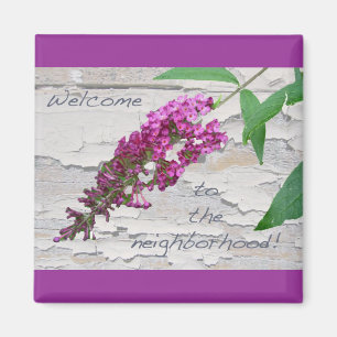 Imán Magnate de bienvenida de la mariposa morada Bush