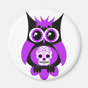 Imán Magnate de búho morado