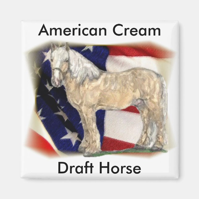 Imán Magnate de caballos de Cream American (Frente)