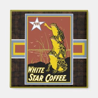 Imán Magnate de café de la rana blanca