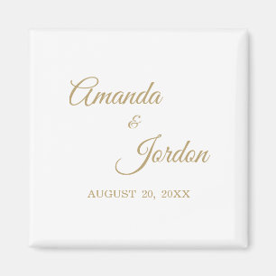 Imán Magnate de caligrafía de oro simple