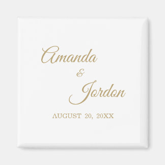 Imán Magnate de caligrafía de oro simple