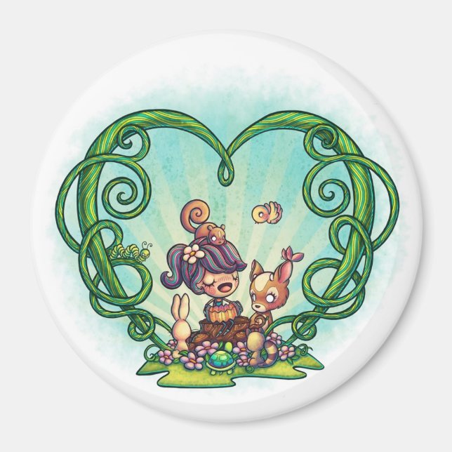 Imán Magnate de canción forestal de 3" (Frente)